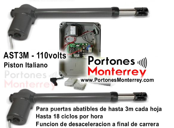 AST3m – 110volts – Pistones para puertas Abatibles-0