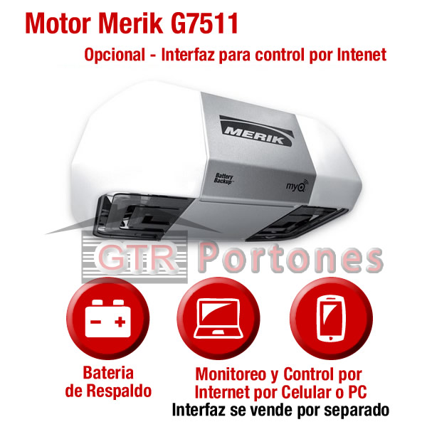 01 Merik 7511 Motor para puerta automatica – Control y Monitoreo via Internet WiFi incluido-0